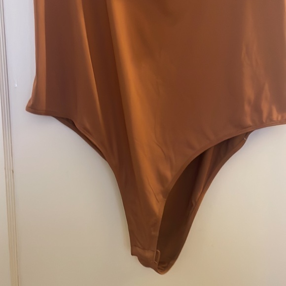 NWT And Now This Macy’s Plus Mocha Brown Trendy Square Neck Bodysuit - Picture 4 of 6